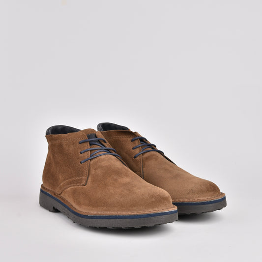 Kebo genuine leather Boots for men in suede Camel