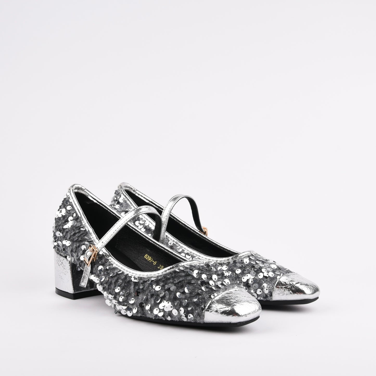 Shalapi Medium Heel Shoes for women in silver