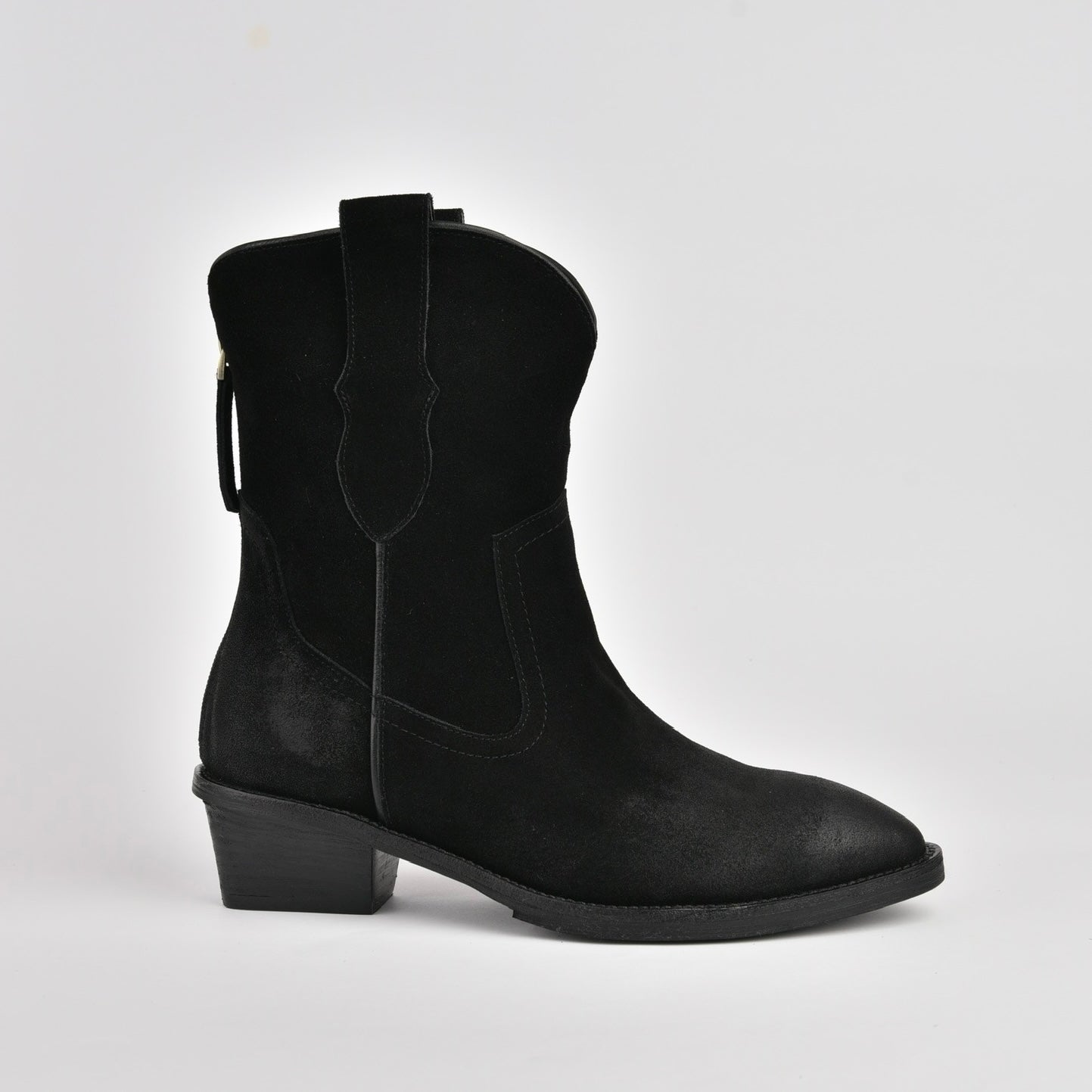 Shalapi genuine leather boots for women in suede black