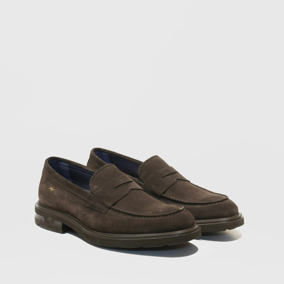 Fluchos Spanish loafers for men in suede brown