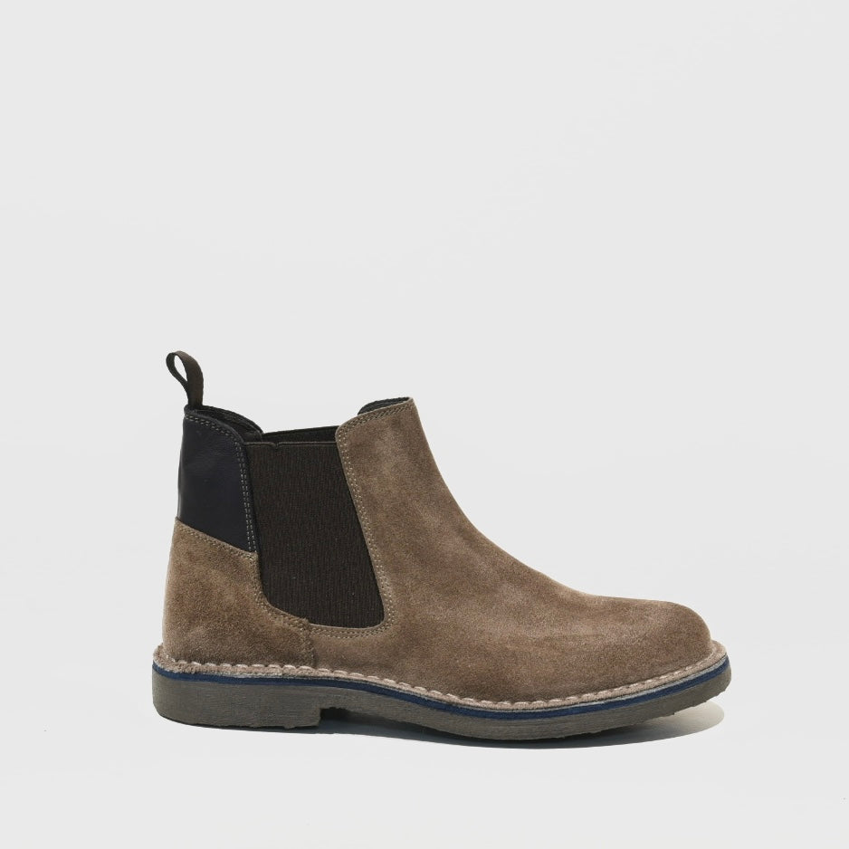 Kebo Italian Chelsea boots for men in suede Gray