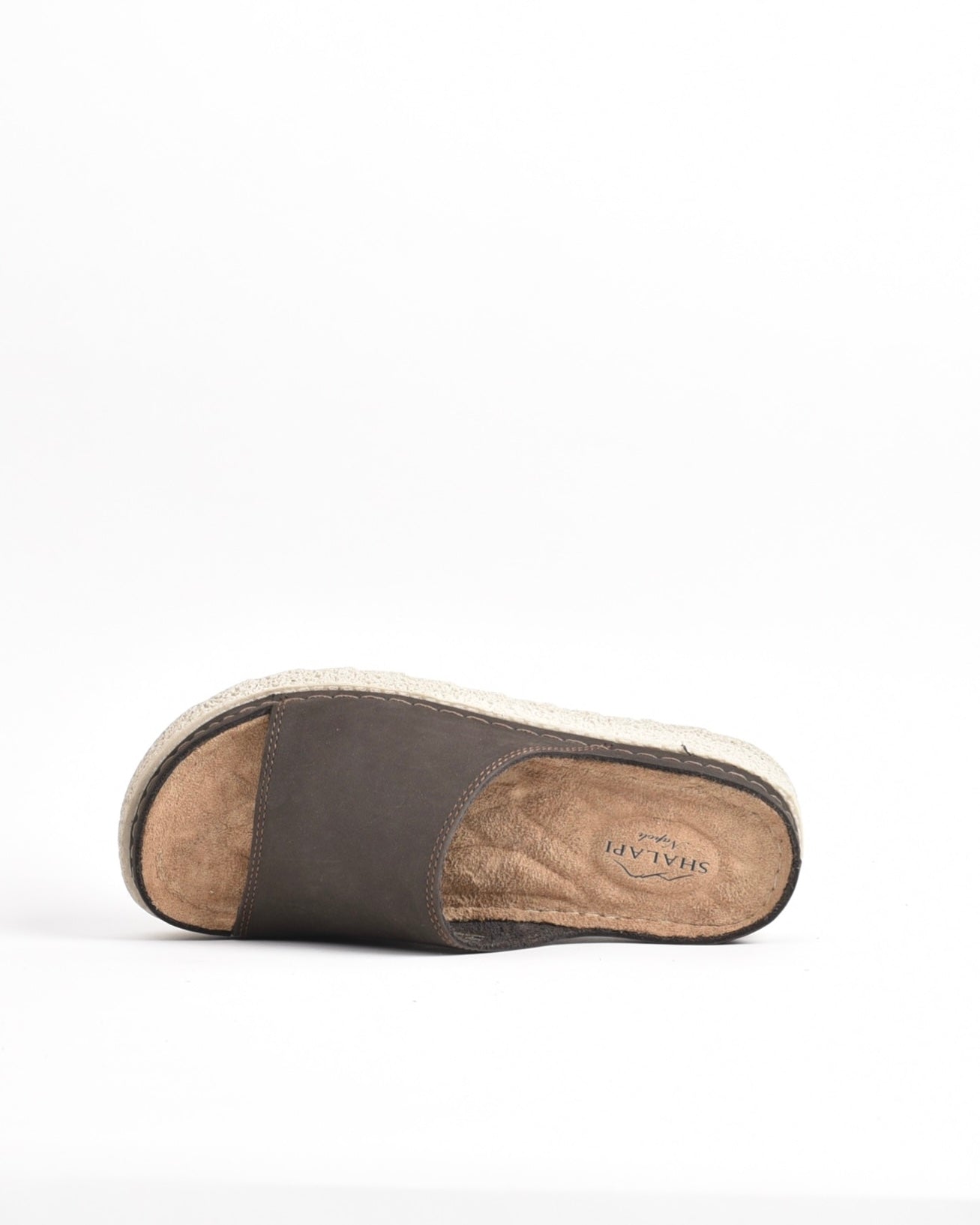 SHALAPI NAPOLI genuine leather slippers for women in Brown.