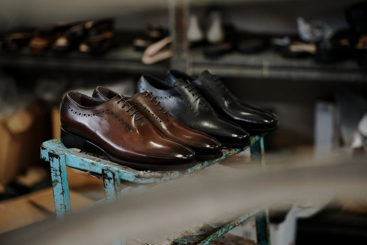 Shalapi Napoli shoes for men in buffalo brown