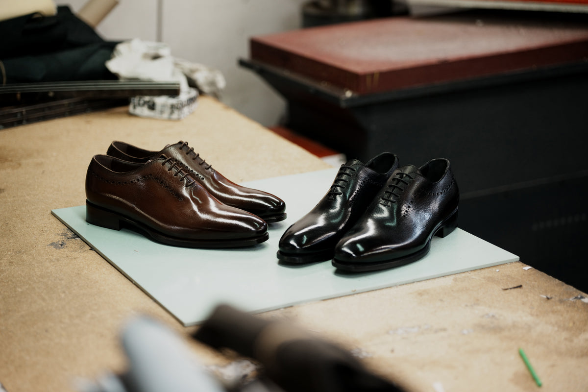 Shalapi Napoli shoes for men in buffalo black