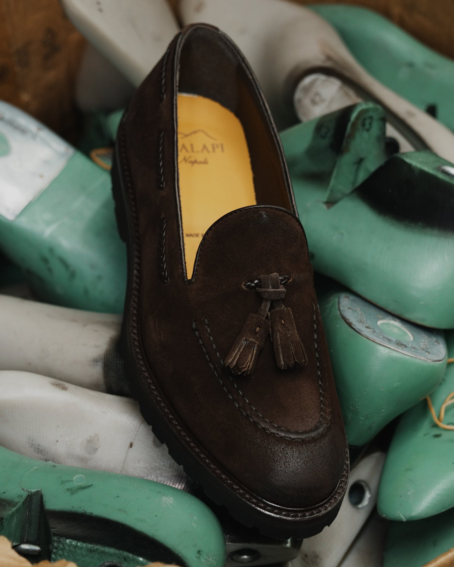 Shalapi Napoli loafers   for men in suede brown