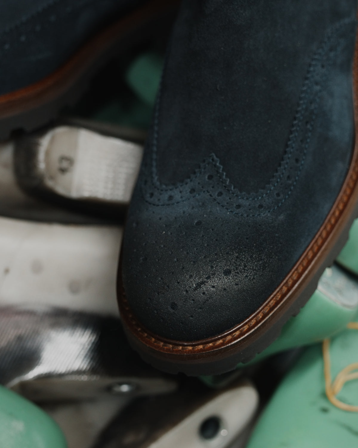 Shalapi Napoli Chelsea boots for men in suede blue