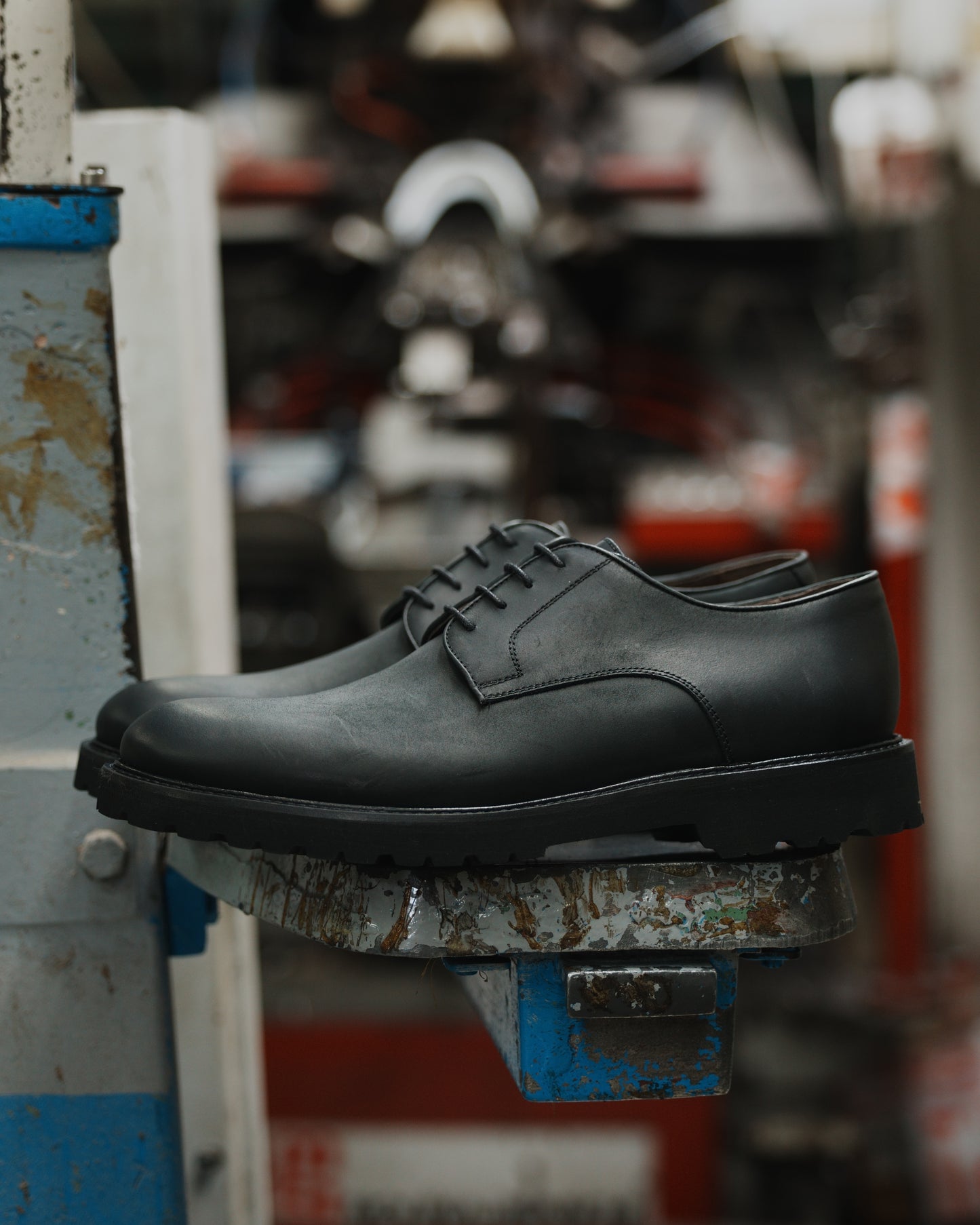 Shalapi Napoli derpy shoes  for men in horse leather in black