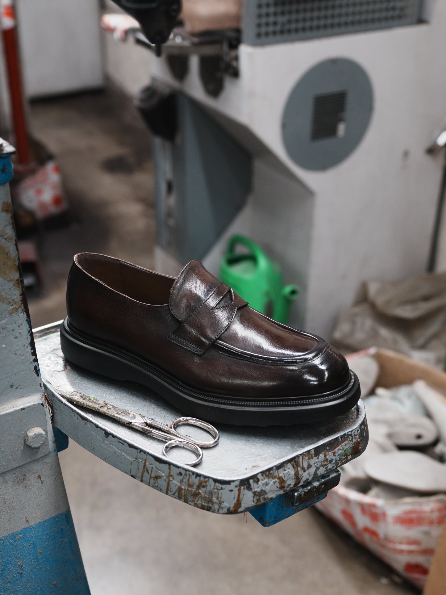 Shalapi Napoli loafers shoes for men in buffalo brown