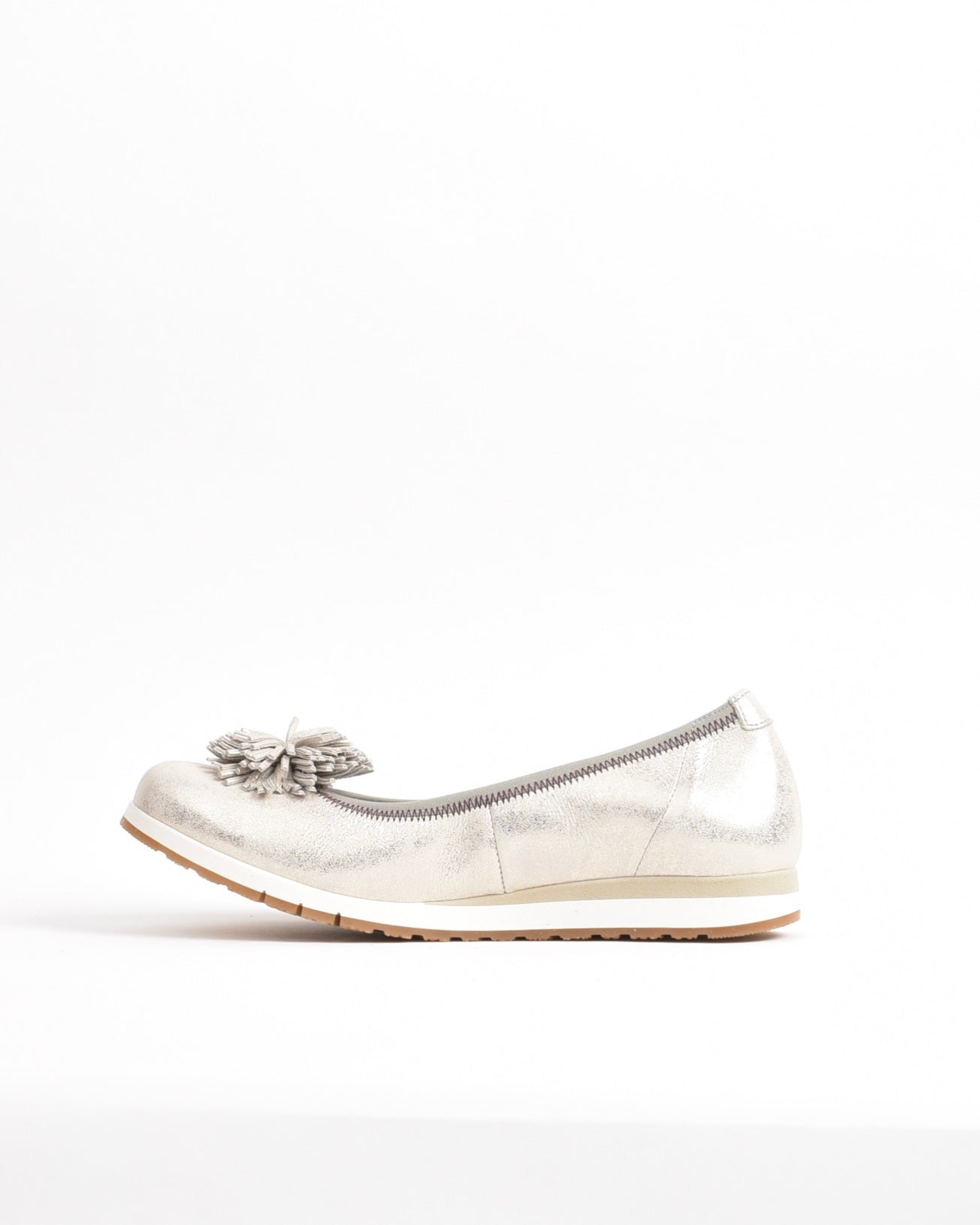 Dorking Fluchos Classic Comfortable Flat Wedge shoes for women in Beige.