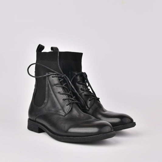 Shalapi genuine leather boots for women in black