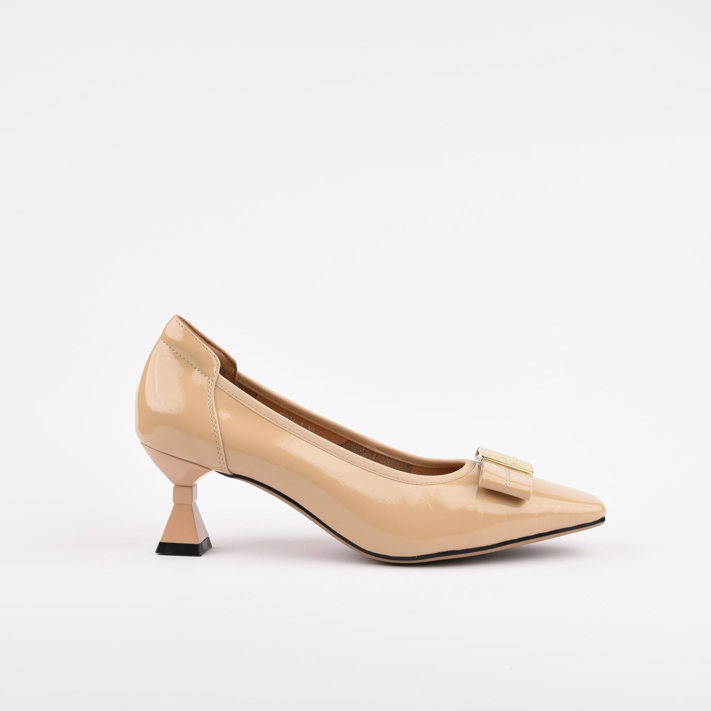 Shalapi classic heel shoes for women in begie