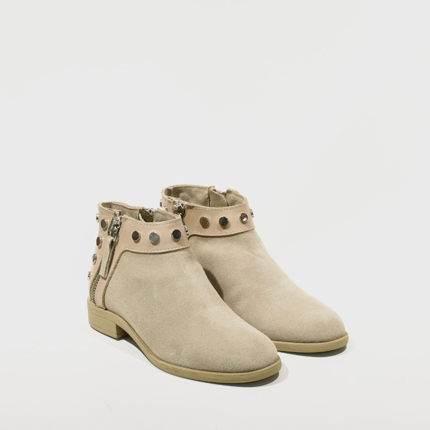 Turkish boots comfort for women in suede beige