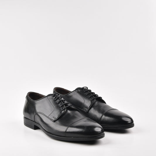 Shalapi Italian Lace up for men in Buffalo black