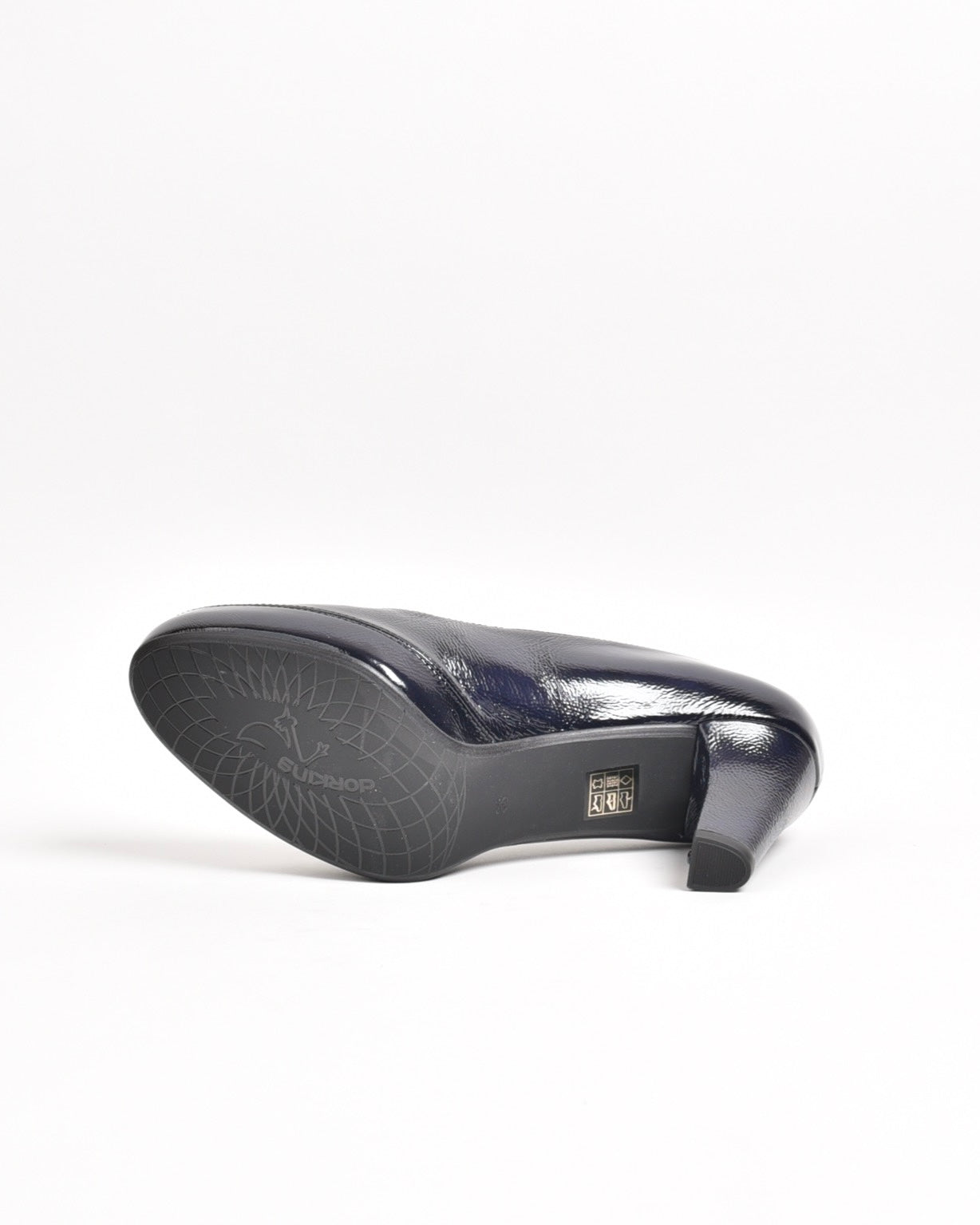 Fluchos classic high hell shoes for women in shiny blue