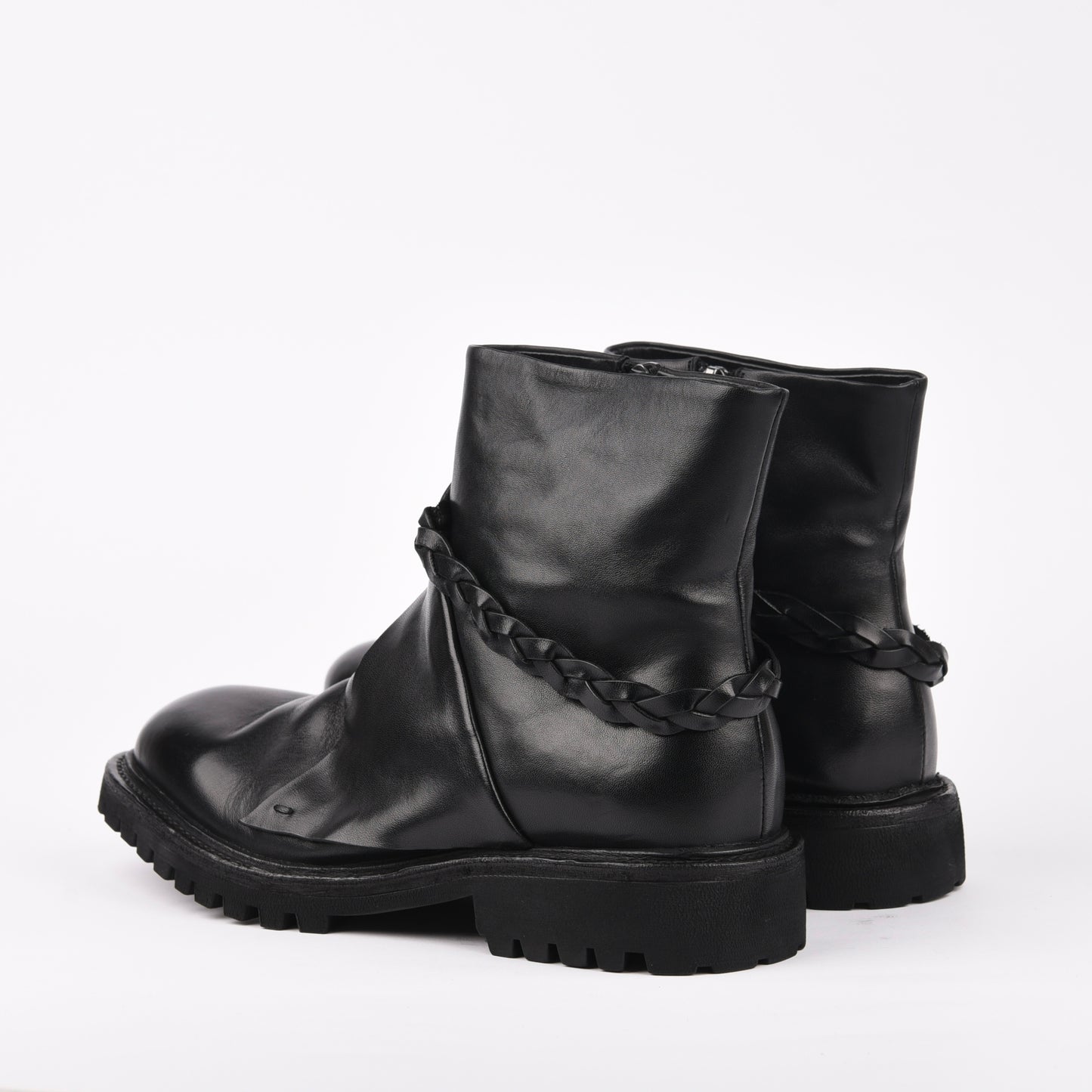 Shalapi Italian leather boots for women in black