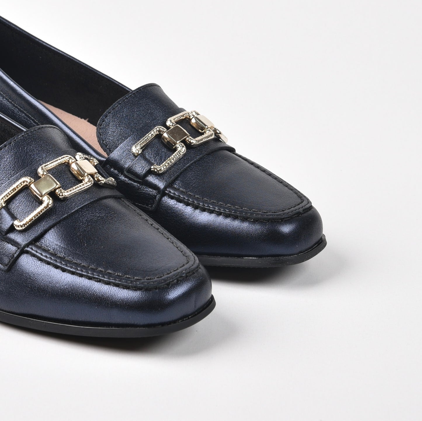 Pitillos Spanish Classic LowHeel Shoes for Women in Navy Blue.