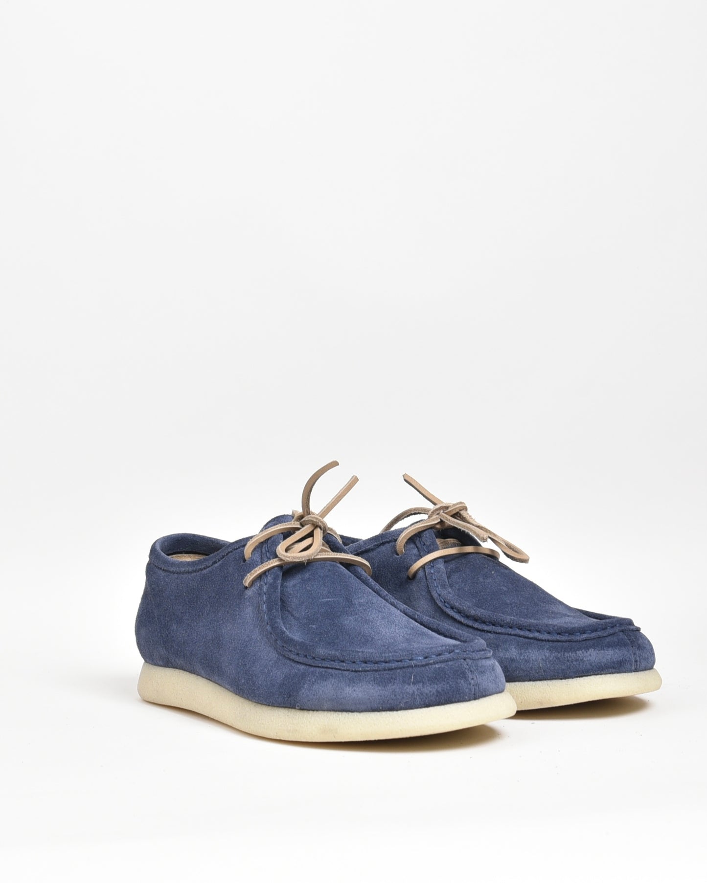 SHALAPI Italian loafers for men in suede blue