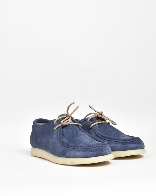 SHALAPI Italian loafers for men in suede blue