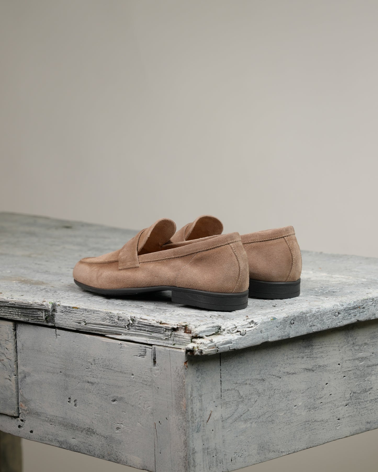 SHALAPI NAPOLI italian loafers for men in suede beige