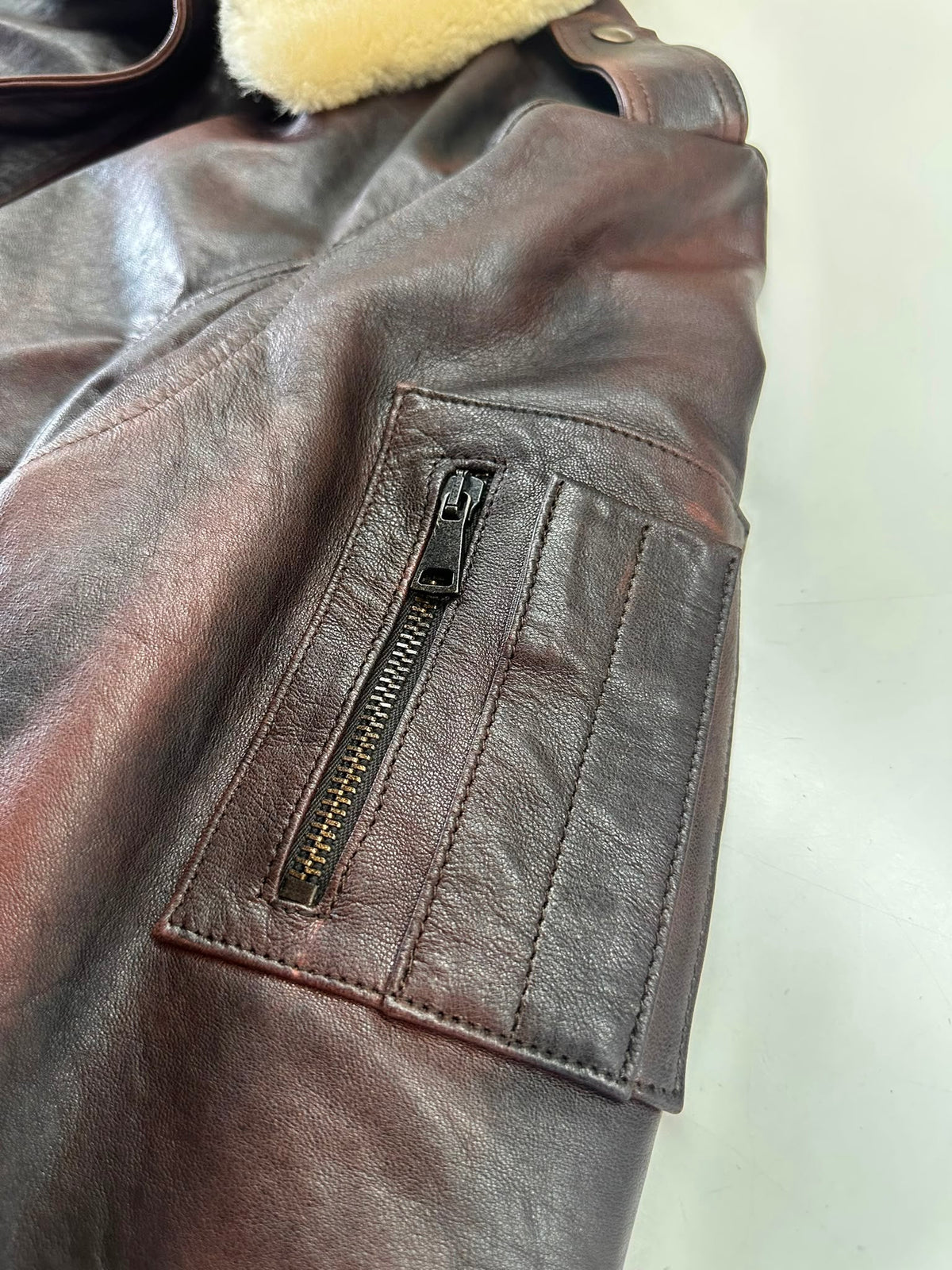 Shalapi italian leather Jacket for men made in Napoli in brown