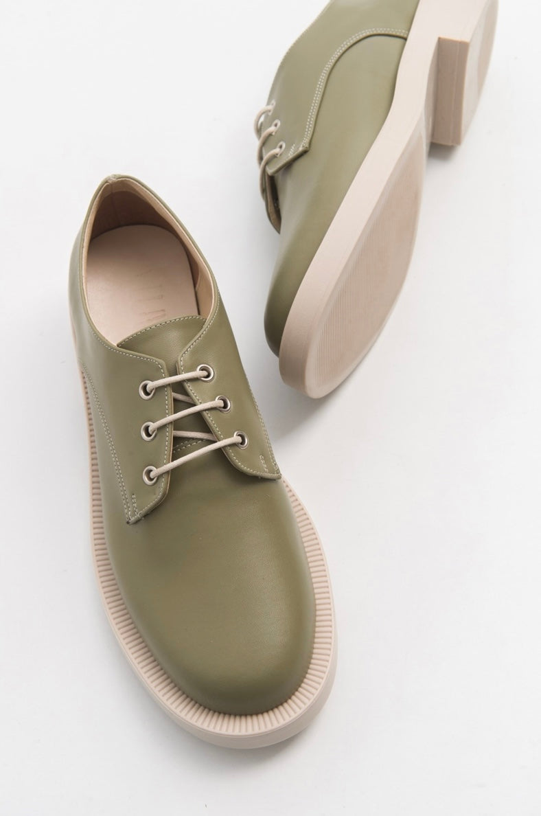 Luvi Turkish lace up shoes for women in Green