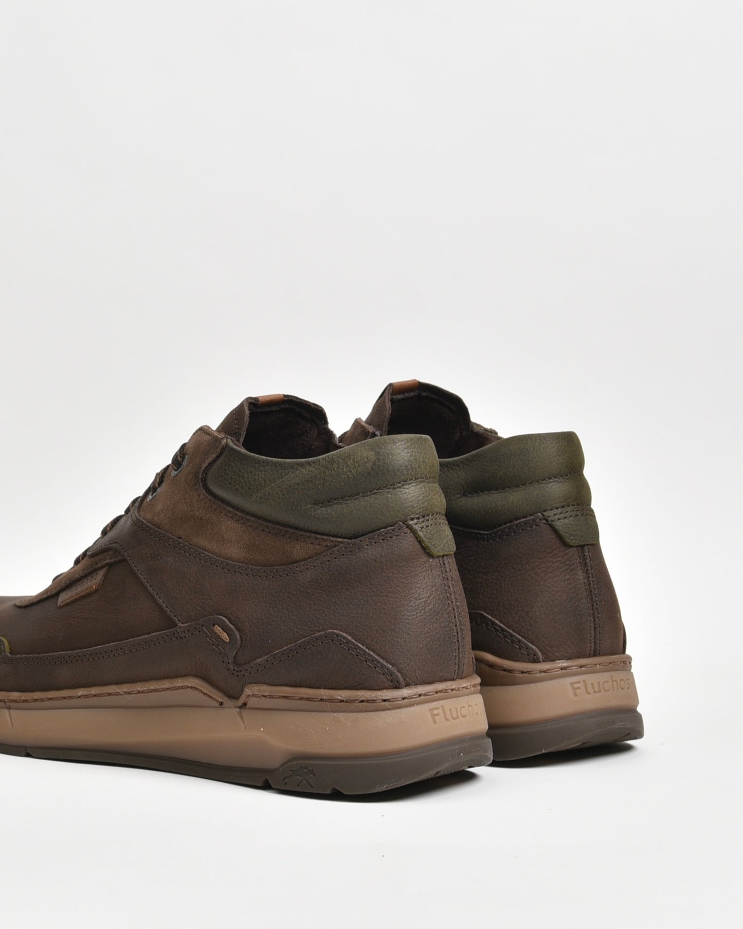 Fluchos med ankel sneakers for men in brown