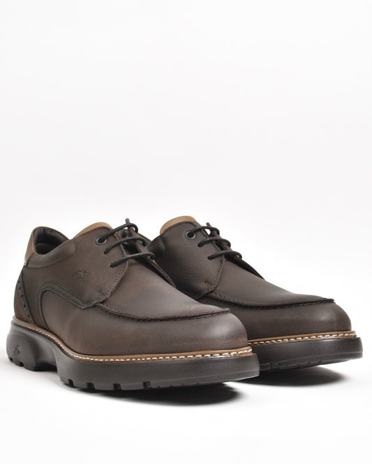 Fluchos apron toe derby shoes for men in brown