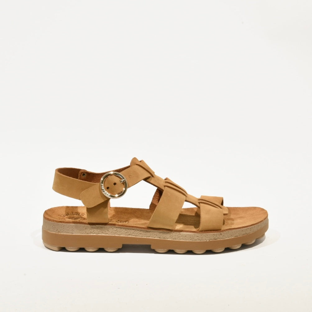 Fantasy sandals 100% Genuine Leather Greek Sandal for Women in Camel