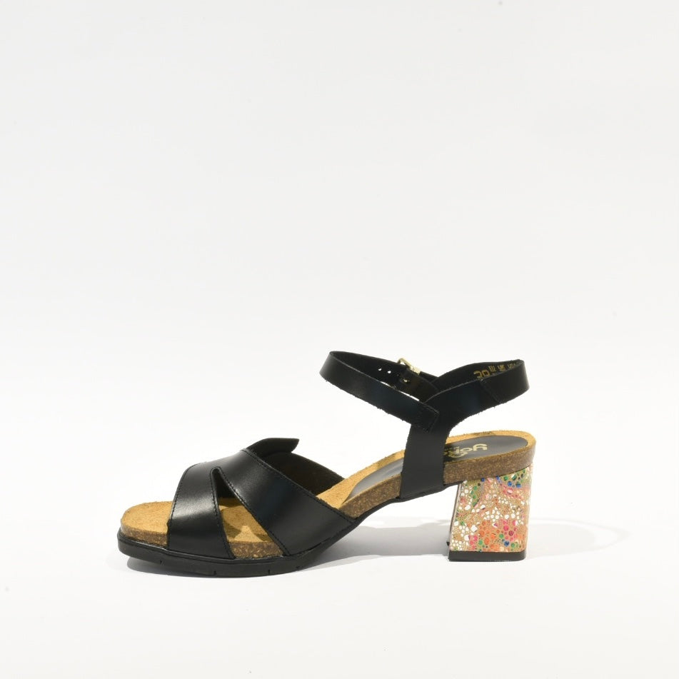 Spanish 100% Genuine Leather Sandal for Women in Black