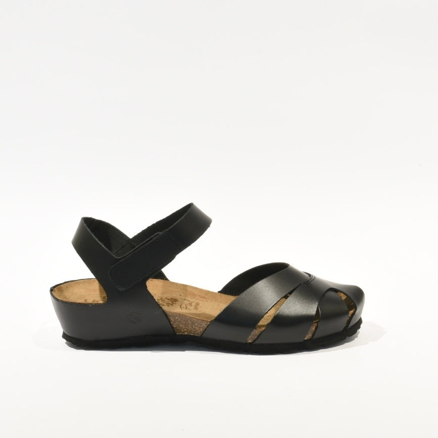 Spanish 100% Genuine Leather Sandal for Women in Soft Black
