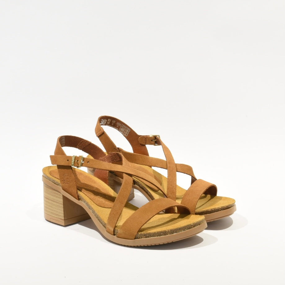 Spanish 100% Genuine Leather Sandals for Women in Camel