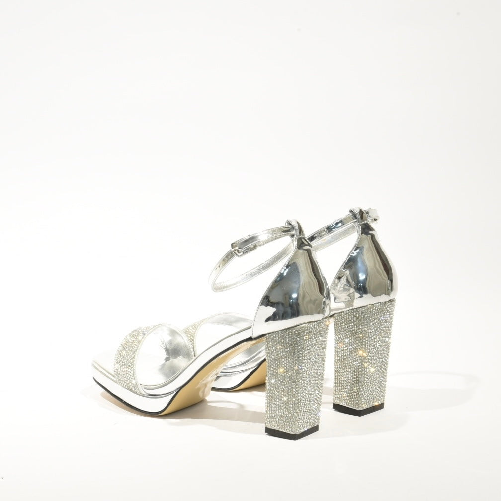 Turkish High heel Sandal for Women in Silver
