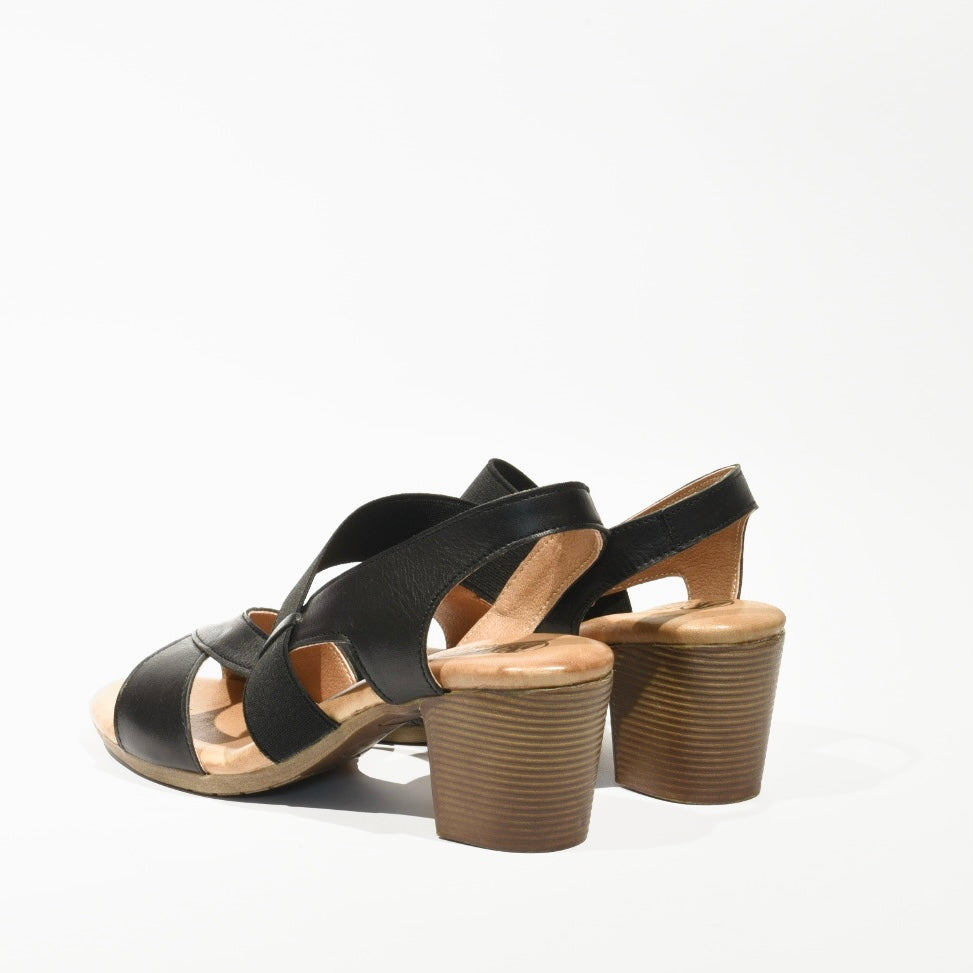 100% Genuine Leather Sandals for Women in Black