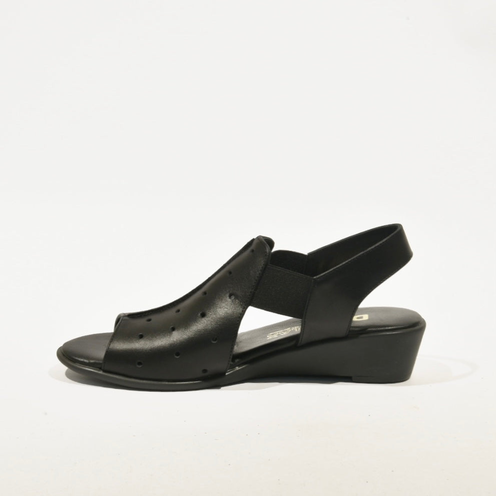100% Genuine Leather Greek Sandal for Women in Black