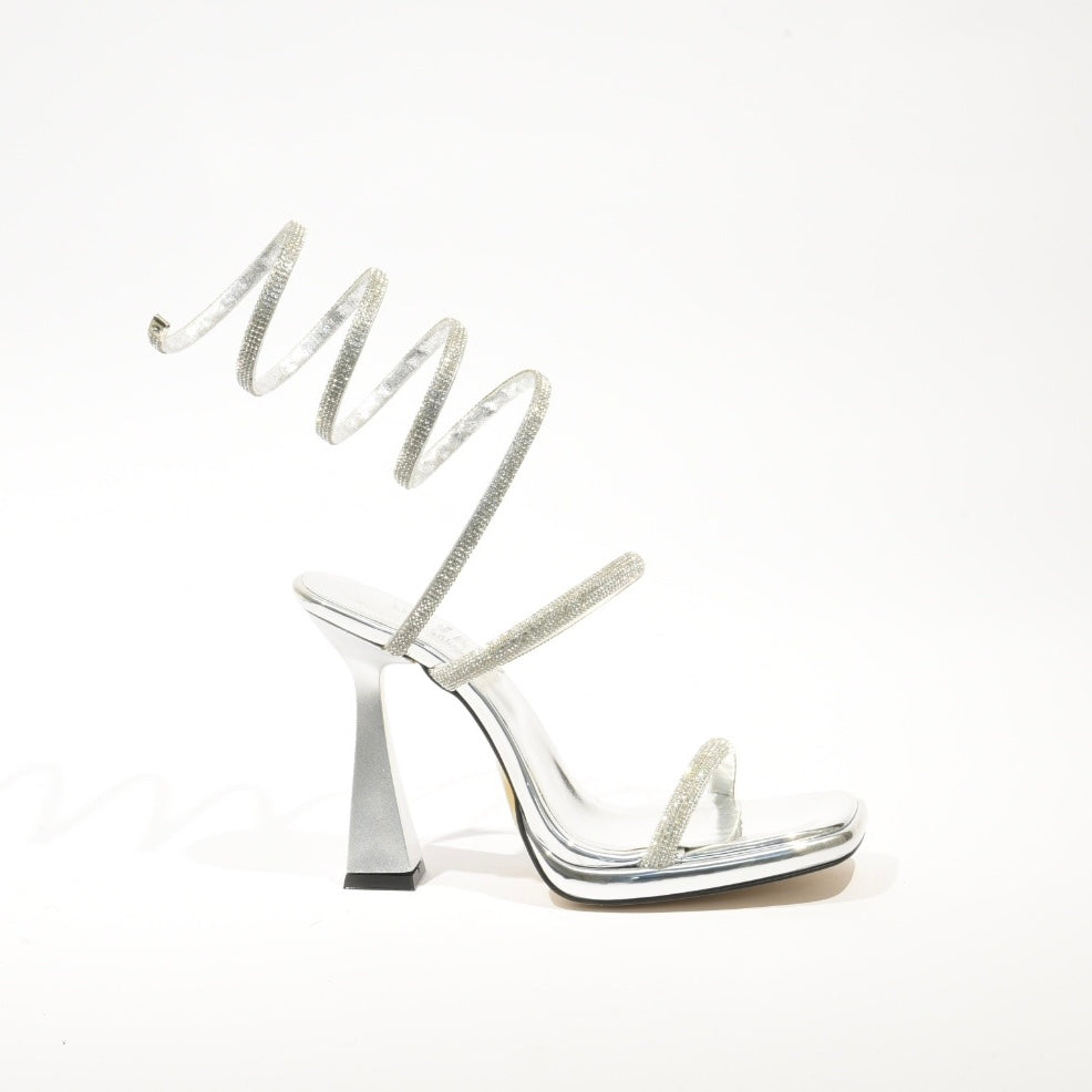Turkish High heel Sandal for Women for Women in Silver