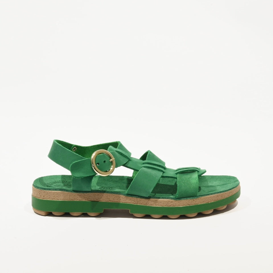 Fantasy sandals 100% Genuine Leather Greek Sandal for Women in Emerald Green