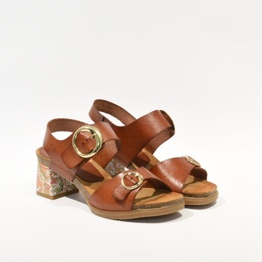 Spanish 100% Genuine Leather Sandal for Women in Camel