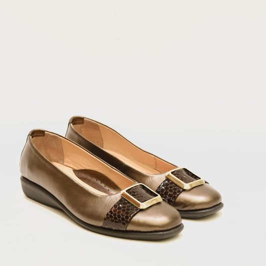 DFC Relax Greek comfort Loafers for women in gold