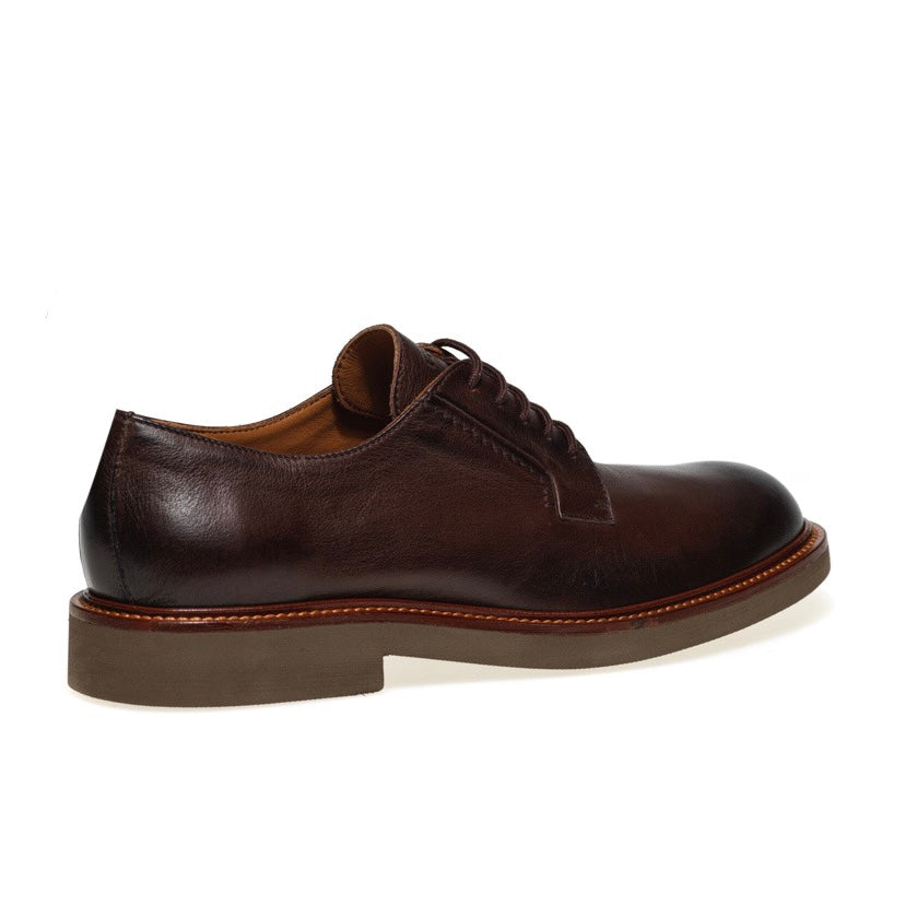 Italian lace up shoes for men in brow