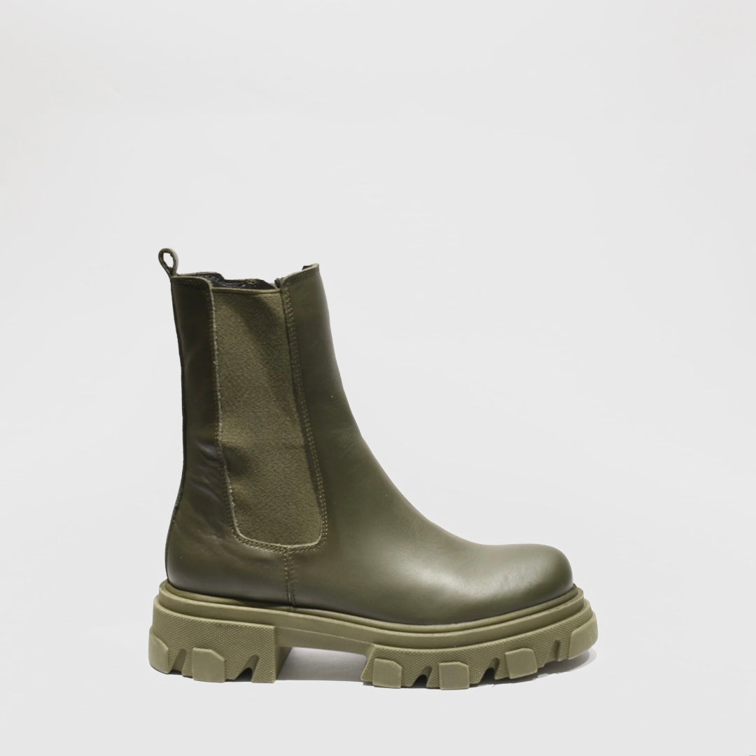 Chelsea ankle boots for women in dark green