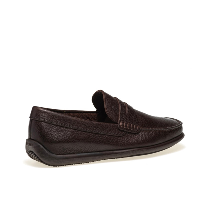 Italian loafers for men in dark brown