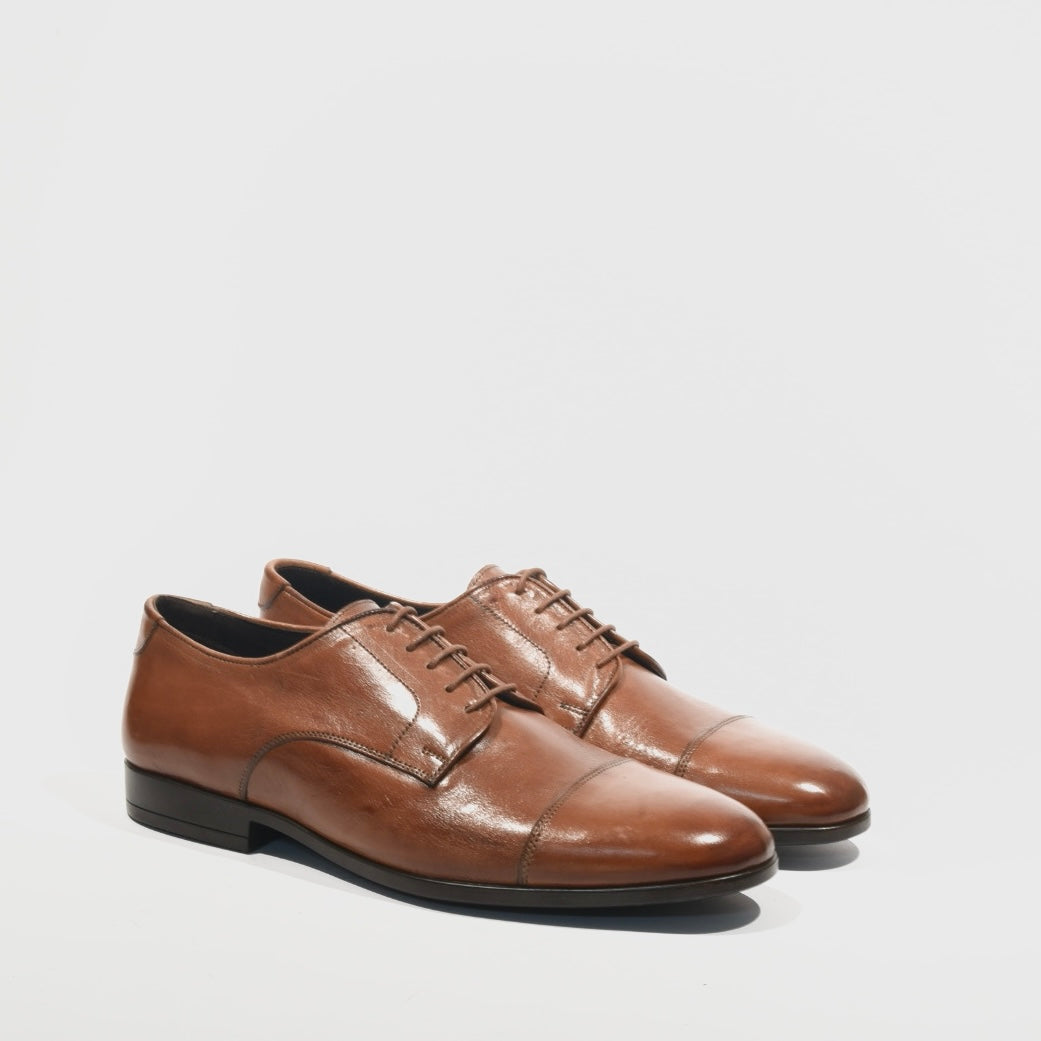 Shalapi Italian Lace up for men in Camel