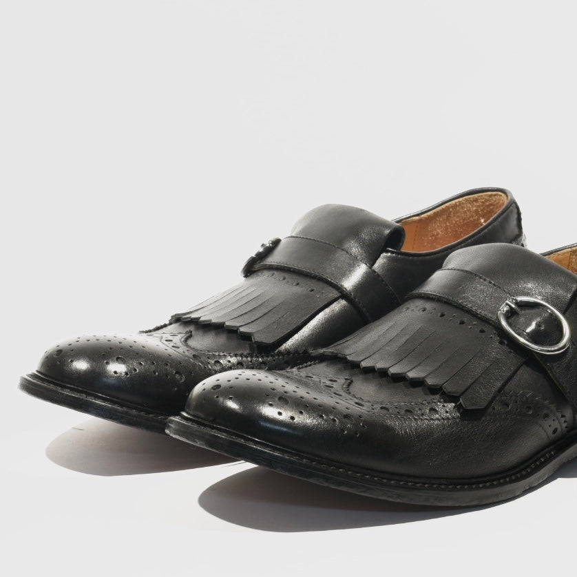 Shalapi Italian Loafers for men in Black