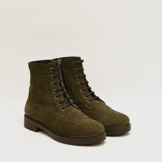 Oxford Boots for women in suede green