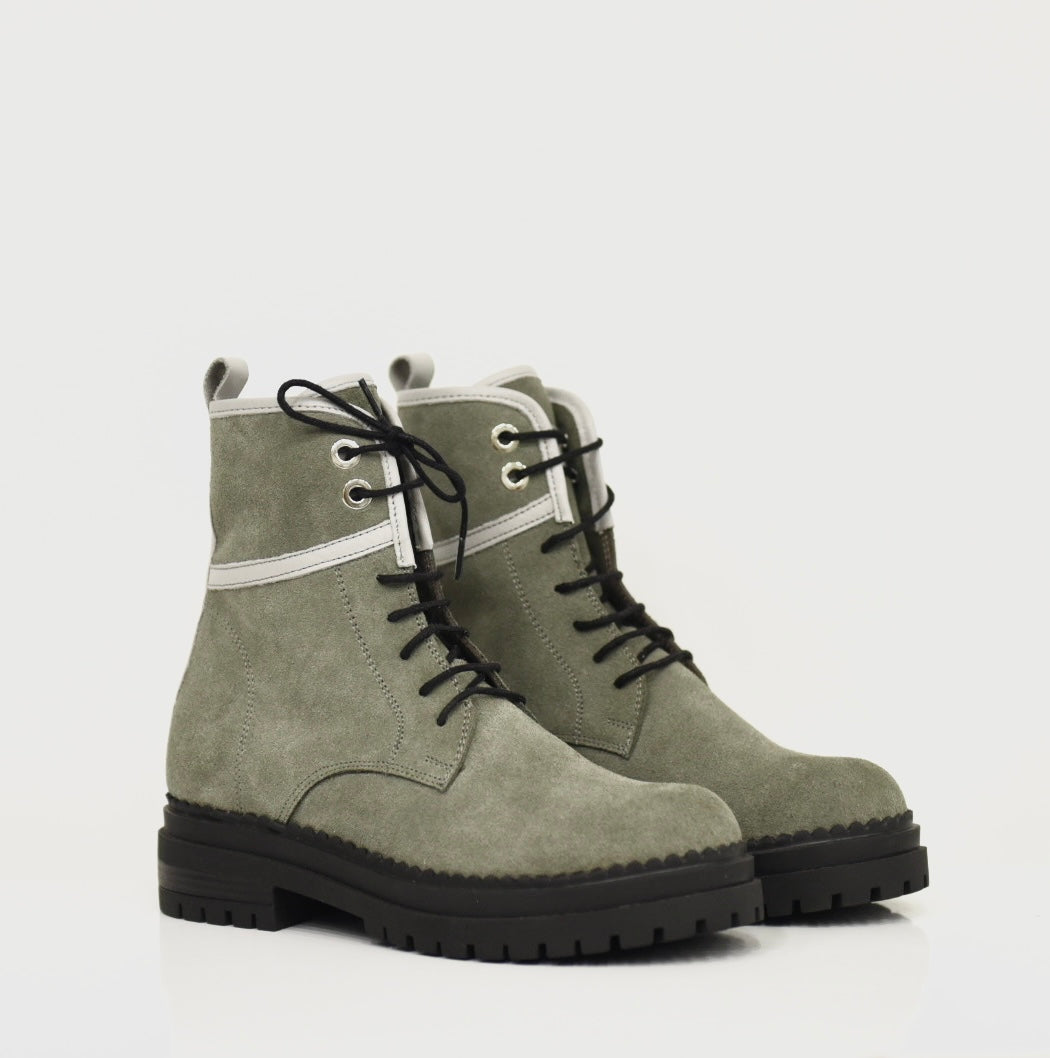 Turkish boots for woman in suede gray – Shalapi