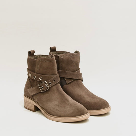 Suede leather boots for women in suede gray