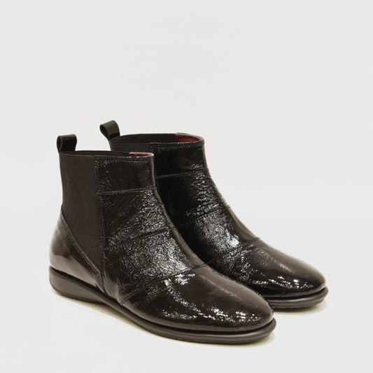 DFC Relax Greek comfort boots for women in shiny black