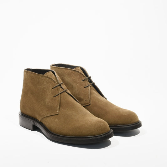 Shalapi Italian Ankle boots for men in suede camel