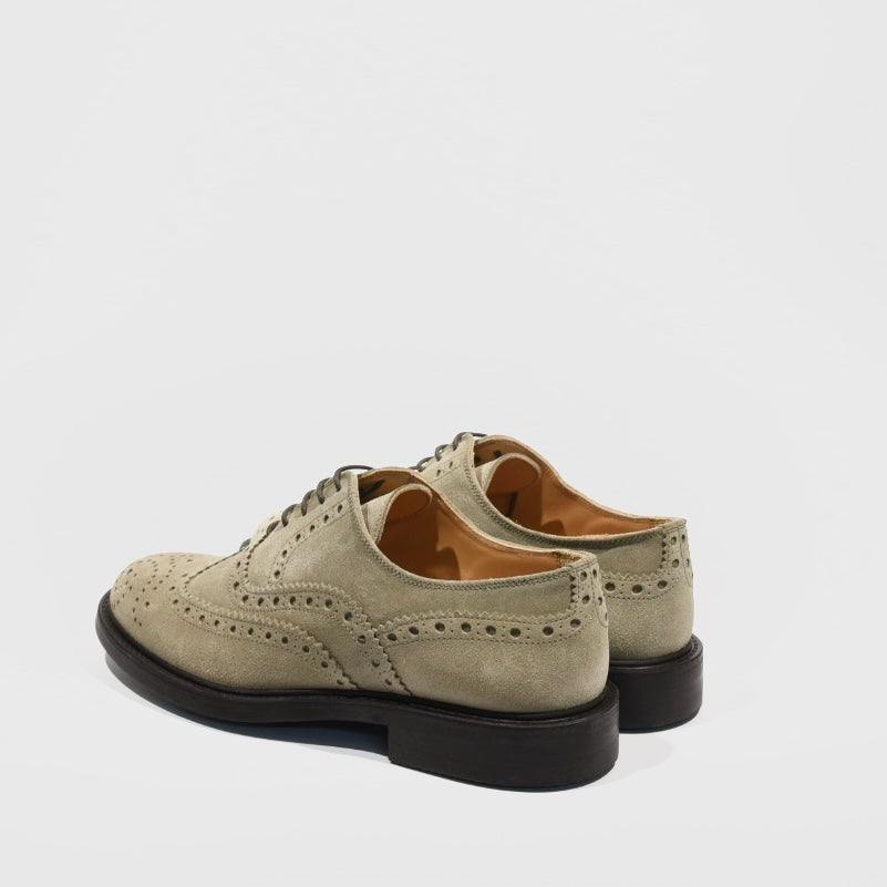 Oxford lace up for men in suede Beige