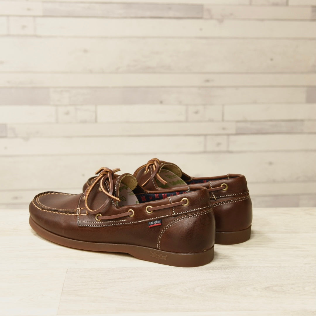 Spanish loafers with lace for men in brown